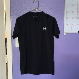 plain black work out top
